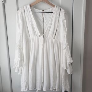 Free People White bohemian dress M